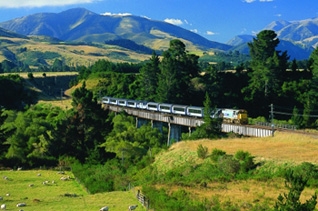 «Трансальпийский» поезд в Новой Зеландии